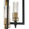 Maxim Flambeau 6-Light 14" Wide Black / Antique Brass Chandelier 16116CLBKAB